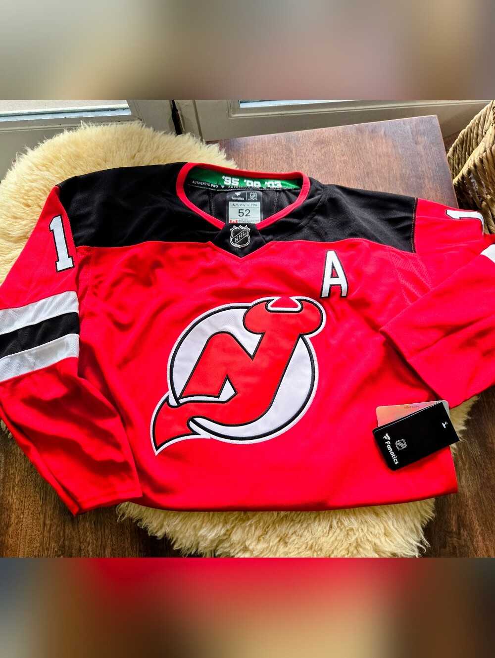 New Fanatics NHL New Jersey Devils Ondrej Palat Authentic Pro Jersey Size 52